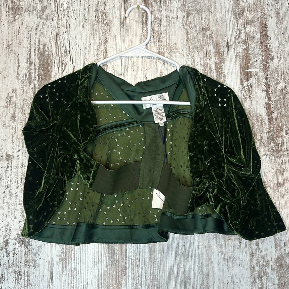 BYRON LARS  laser cut velvet shrug top  size 0 New with tags